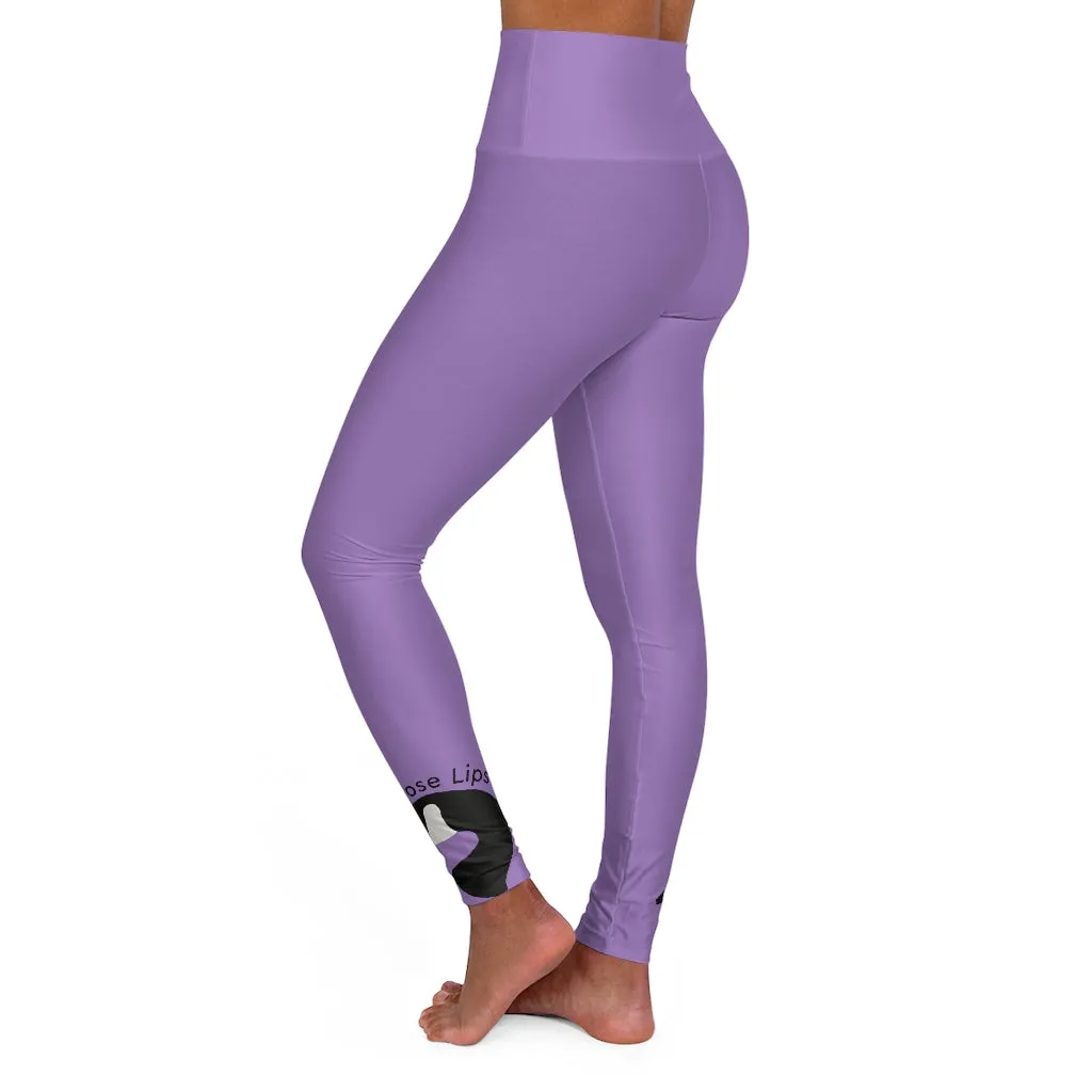 Purple Goose Lips High Waisted Yoga Leggings