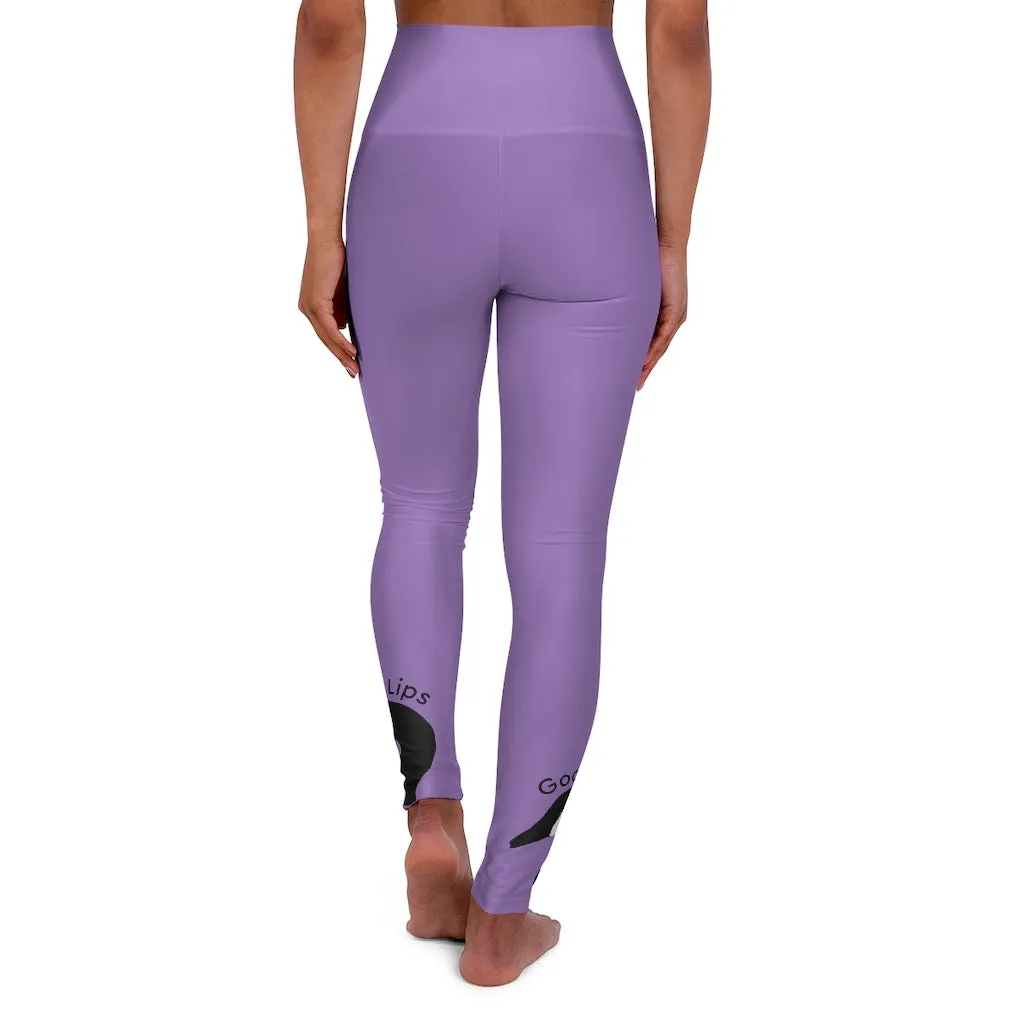 Purple Goose Lips High Waisted Yoga Leggings