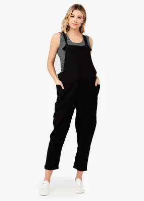 Ripe Maternity Poppy Lightweight Linen Black Jumpsuit