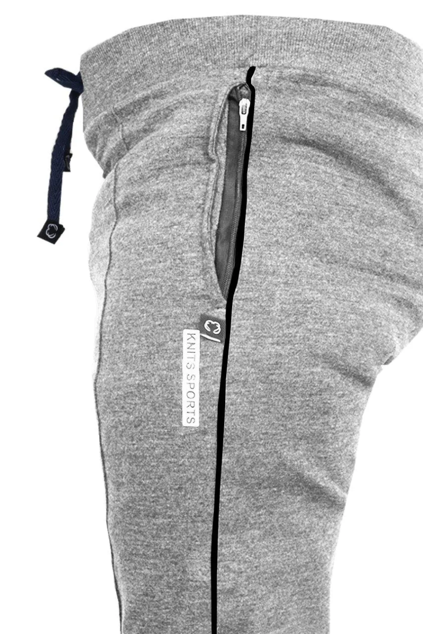 Romano nx Men's 100% Cotton Joggers Trackpants with Two Side Zipper Pockets in 4 Colors