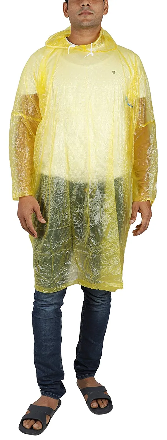 Romano nx PVC Waterproof Reusable Rain Ponchos Raincoat Rainwear Hooded Camping