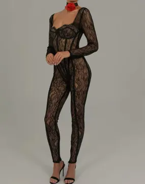 Ruby Lace Sheer Jumpsuit