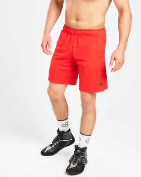 RUDIS 8" Mesh Shorts - Red