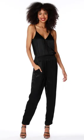 Satin Tapered Leg Jumpsuit