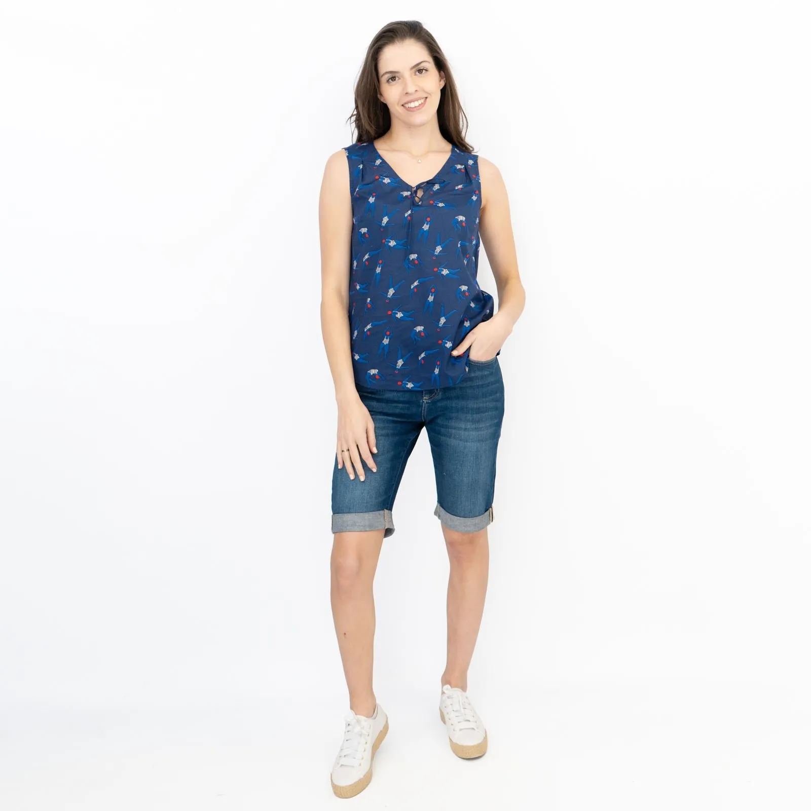 Seasalt Womens Cobbs Well Top Maritime Navy Hue