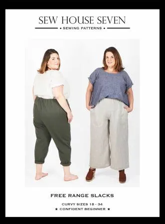 Sew House Seven Free Range Slacks pattern CURVY