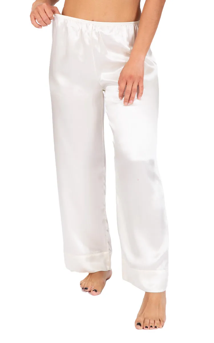 Simone Perele 100% Silk Pant Long Length in Ivory 15B660