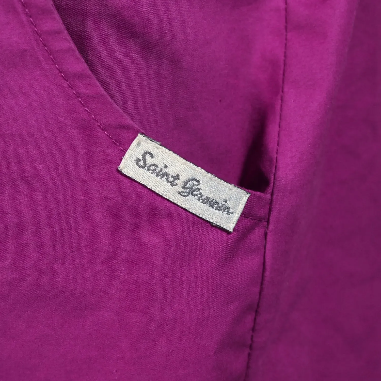 SOLD Vintage 80s Magenta Jumpsuit, New Wave Jumpsuit by Saint Germain S