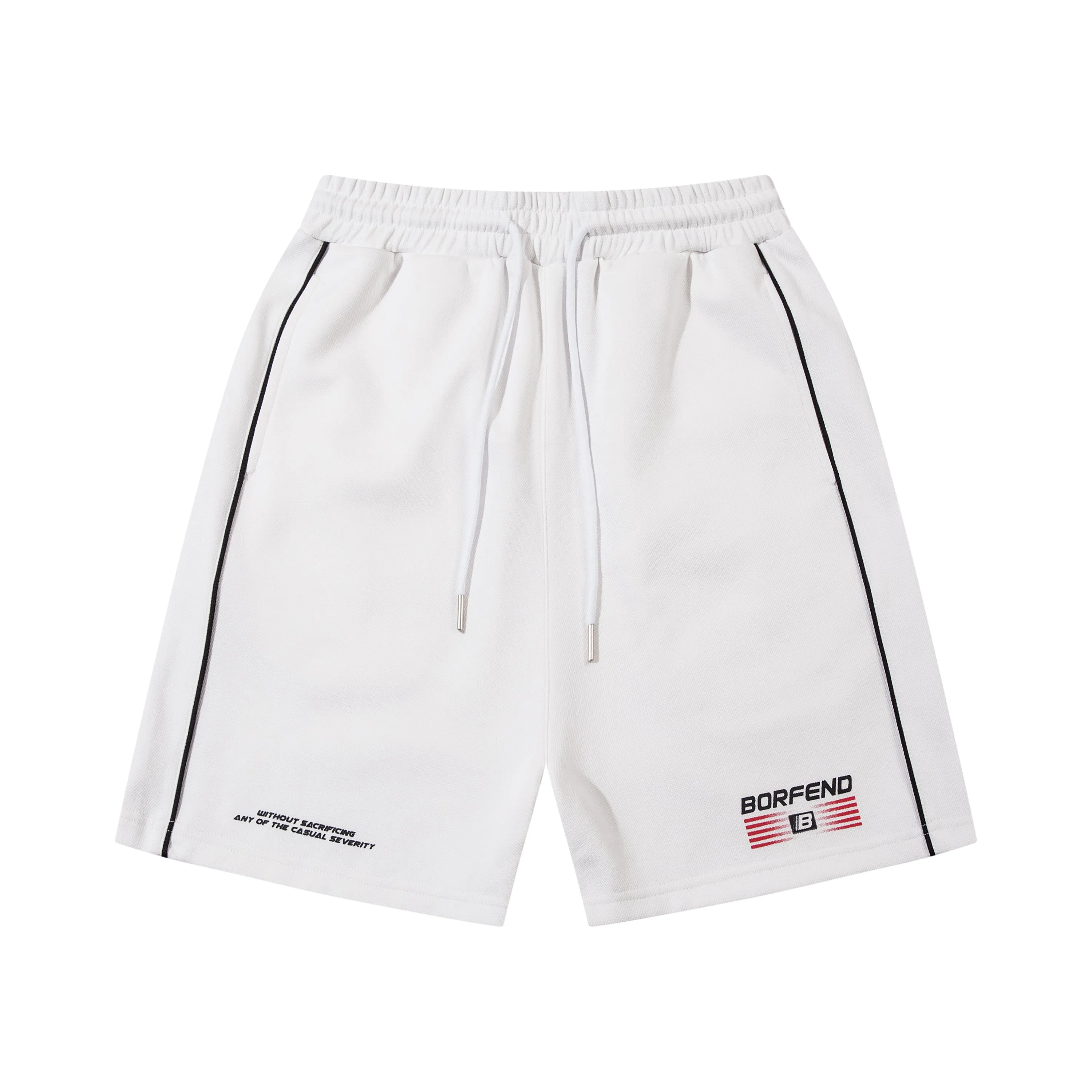 Sportive Chic | White Panel Shorts