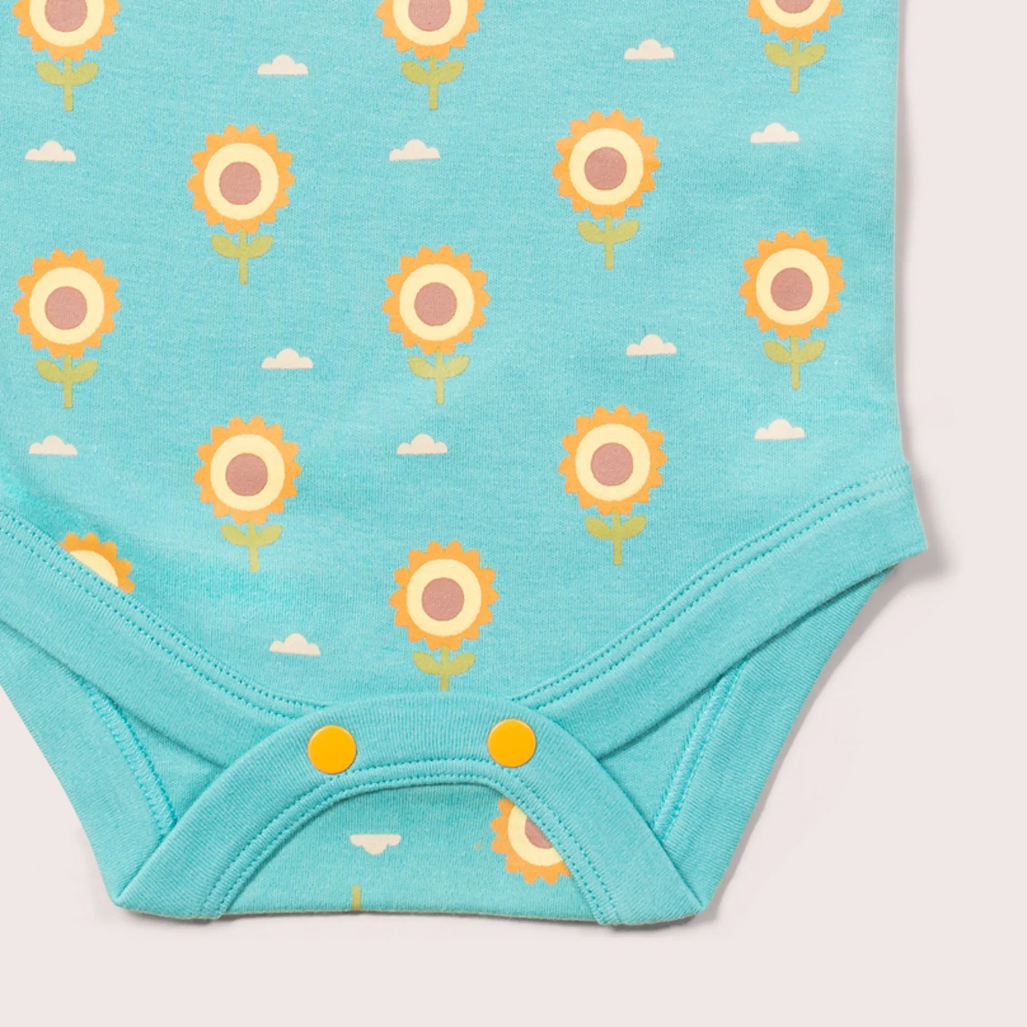 Sunflowers Organic Baby Bodysuit Set - 2 Pack