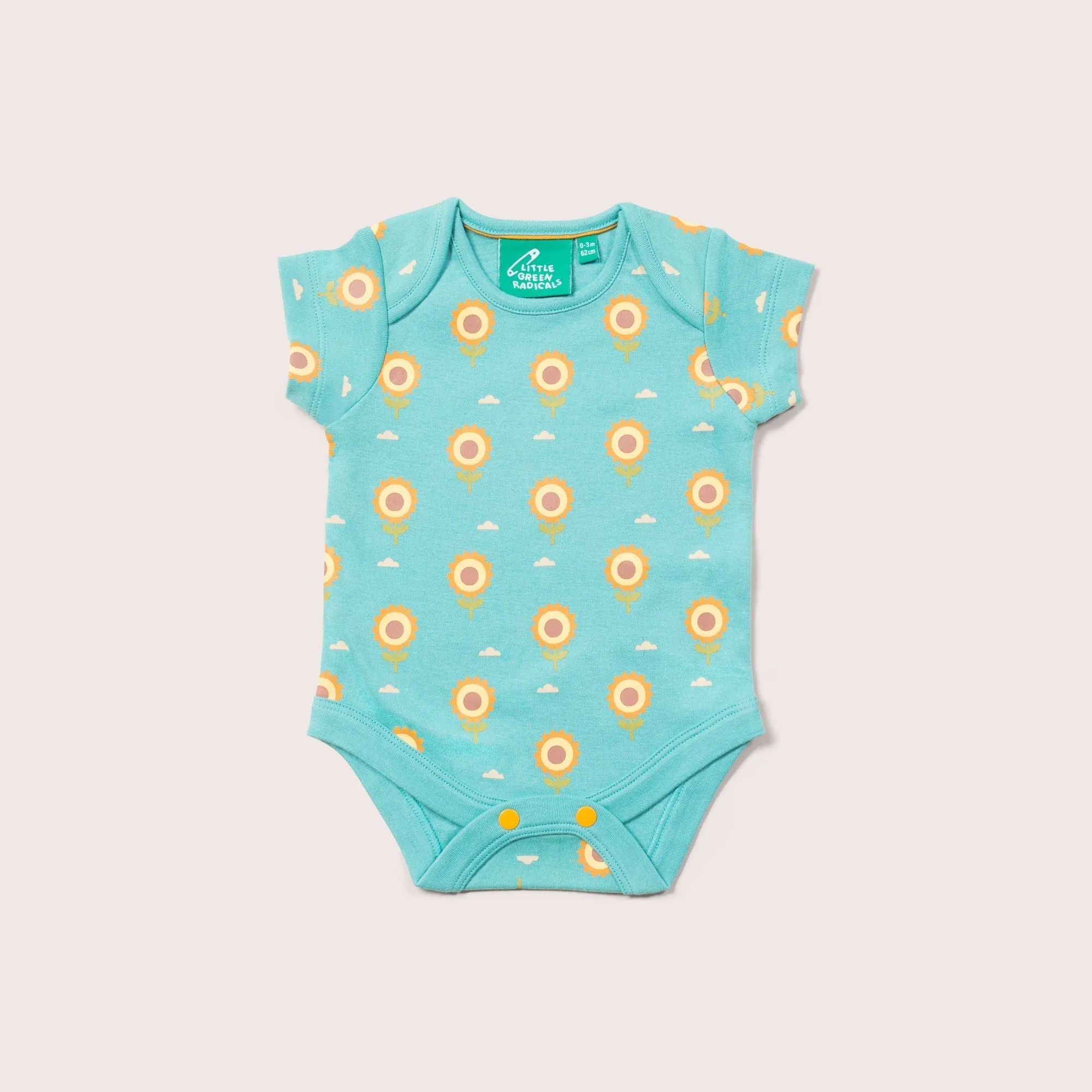 Sunflowers Organic Baby Bodysuit Set - 2 Pack