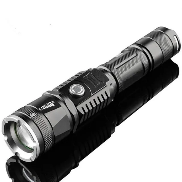 T6 Led Flashlight 40000 Lumens Lighting Zoomable Modes 18650 Battery Outdoor Penlight