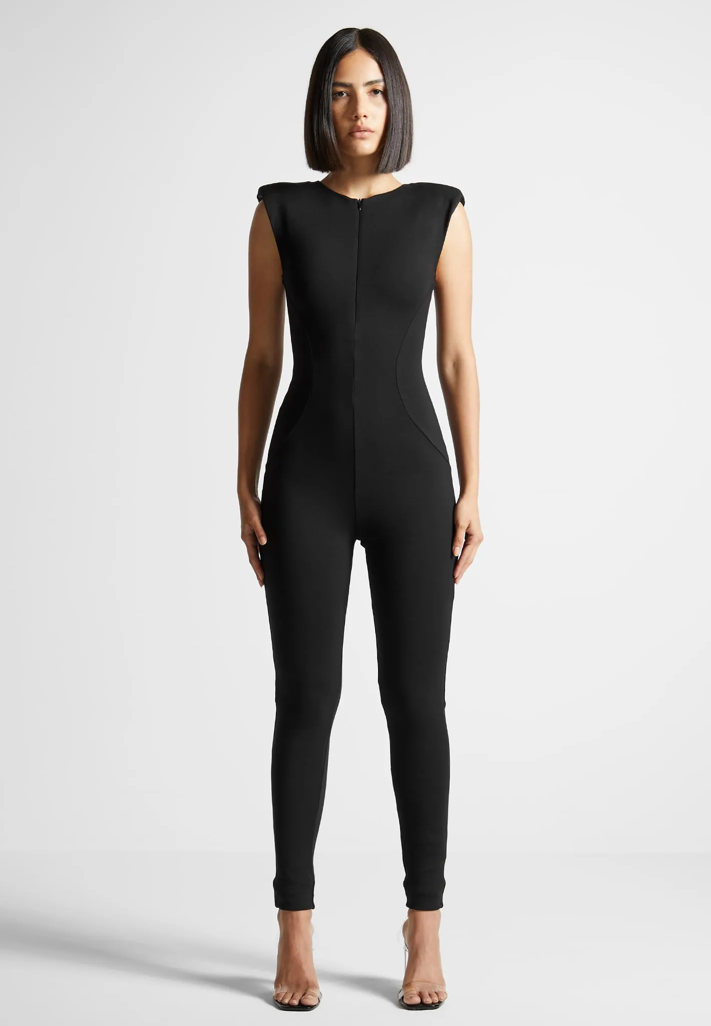 Éternelle Wide Shoulder Jumpsuit - Black