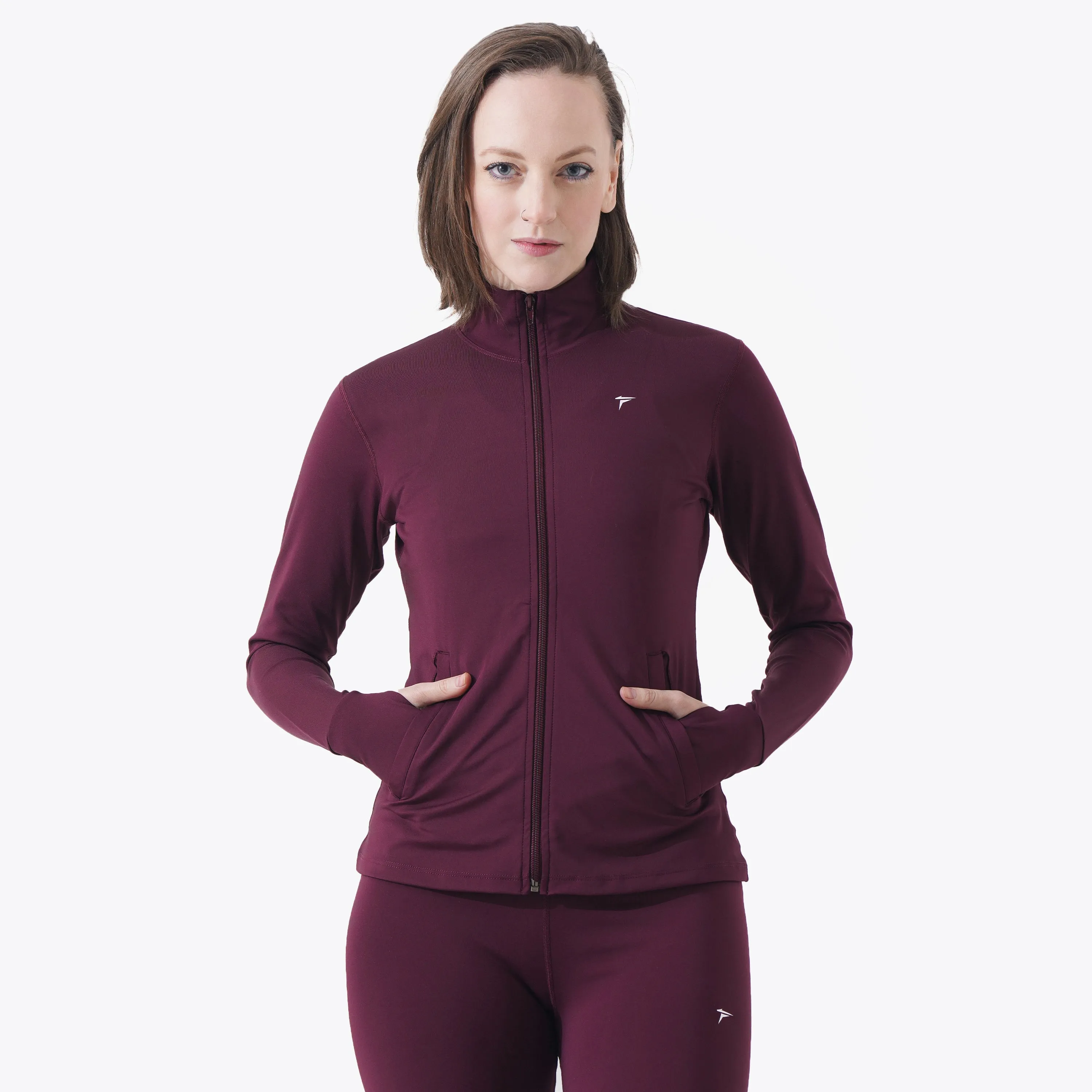 Tf-Maroon Velocity Women Jacket