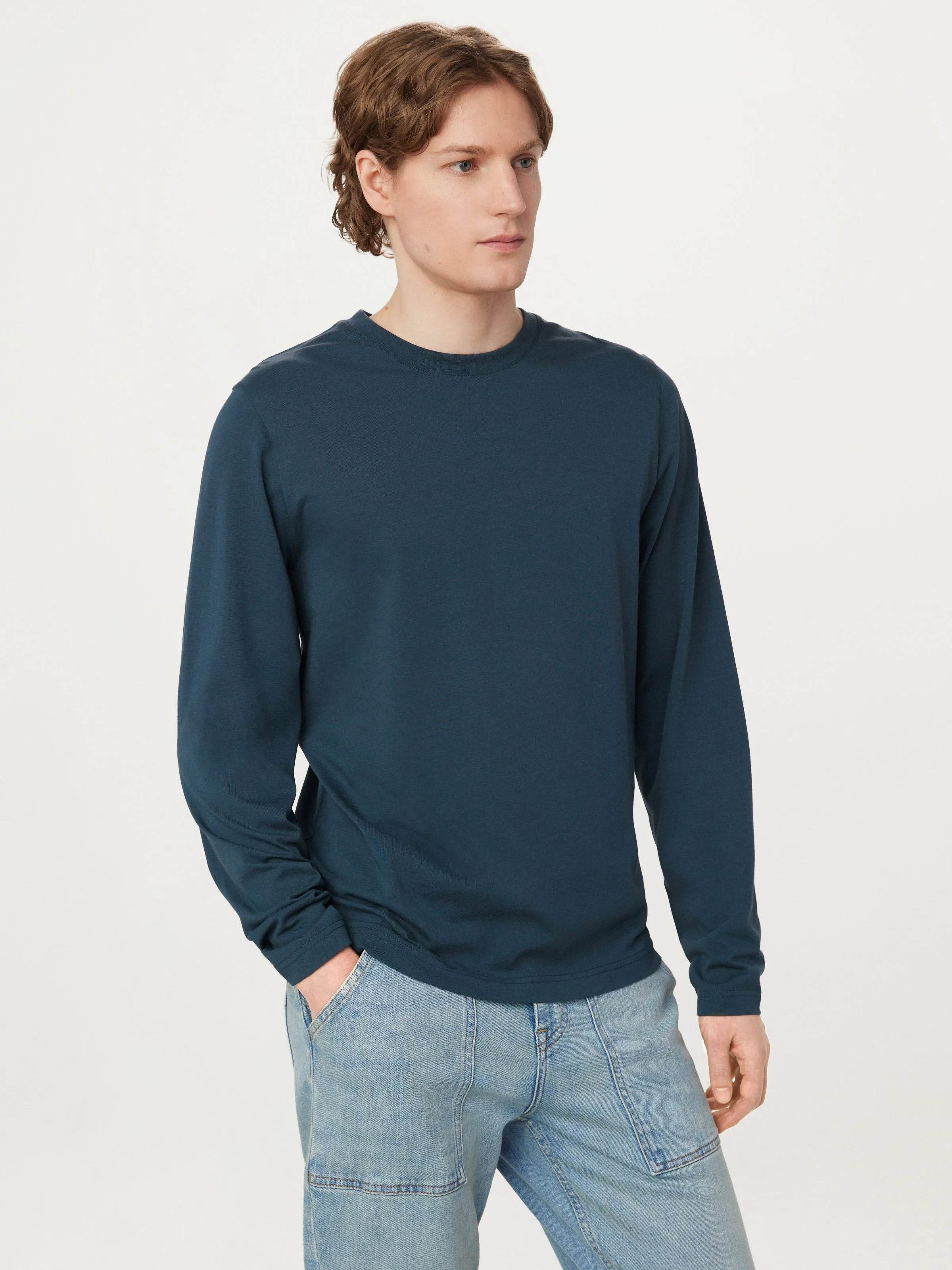 The Essential Long Sleeve T-Shirt in Midnight Navy