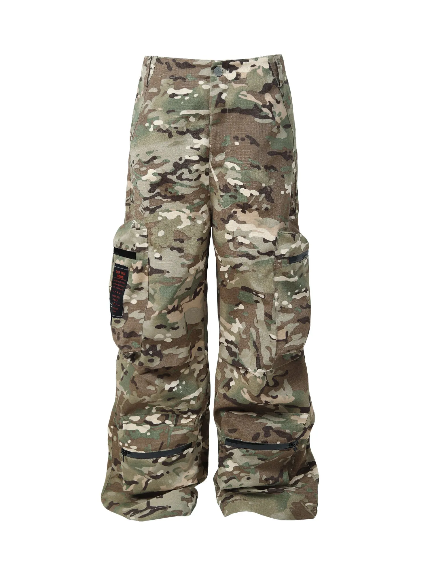 Thesupermade High Street Camouflage Multi-Pocket Woven Pants