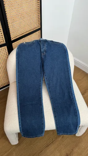 Two tone denim jeans