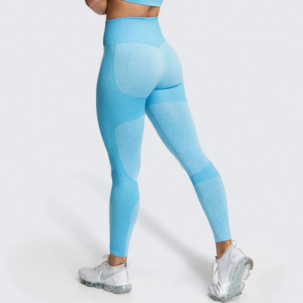 Women 14 Colors Skinny High Elastic Gym High Waist Seamless Scrunch Butt Workout Sports Yoga Leggings