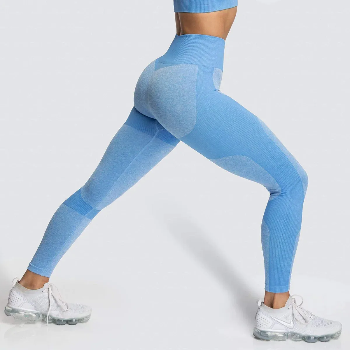 Women 14 Colors Skinny High Elastic Gym High Waist Seamless Scrunch Butt Workout Sports Yoga Leggings