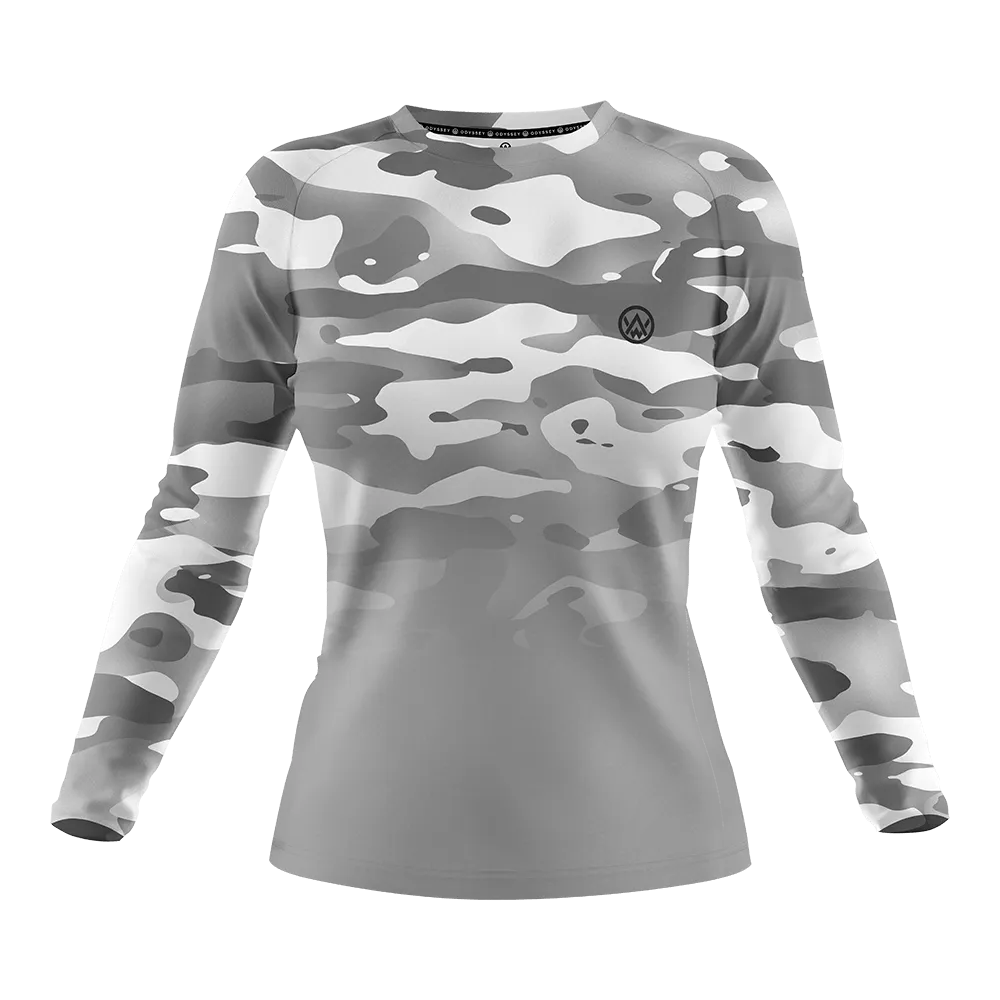 Women’s Arctic Camo Long Sleeve MTB Jersey