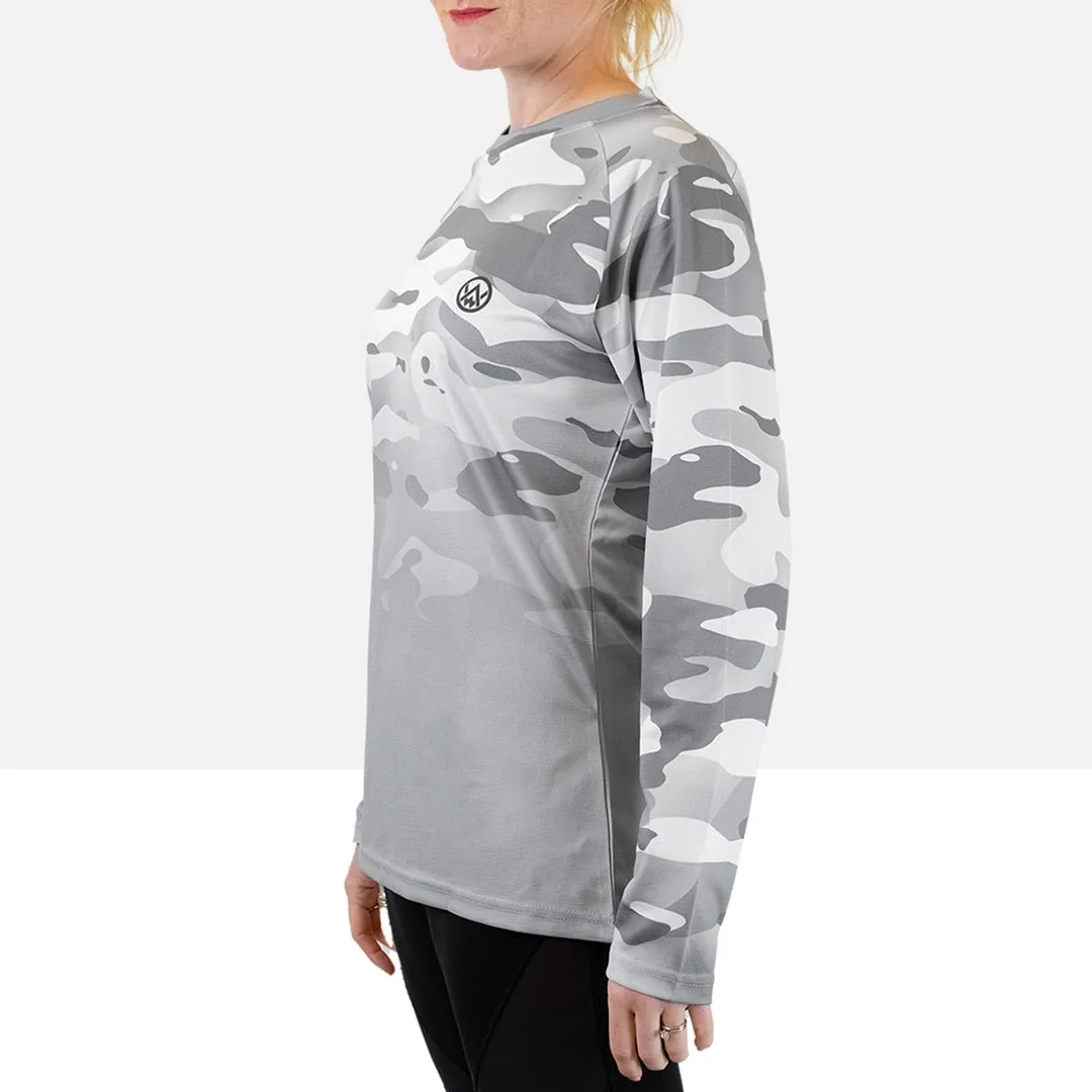 Women’s Arctic Camo Long Sleeve MTB Jersey