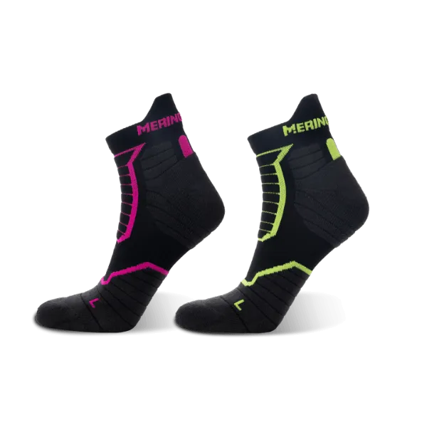 Women's Long Way Hiking Black ankle socks 2-packs