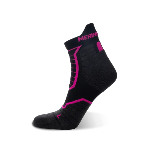 Women's Long Way Hiking Black ankle socks 2-packs