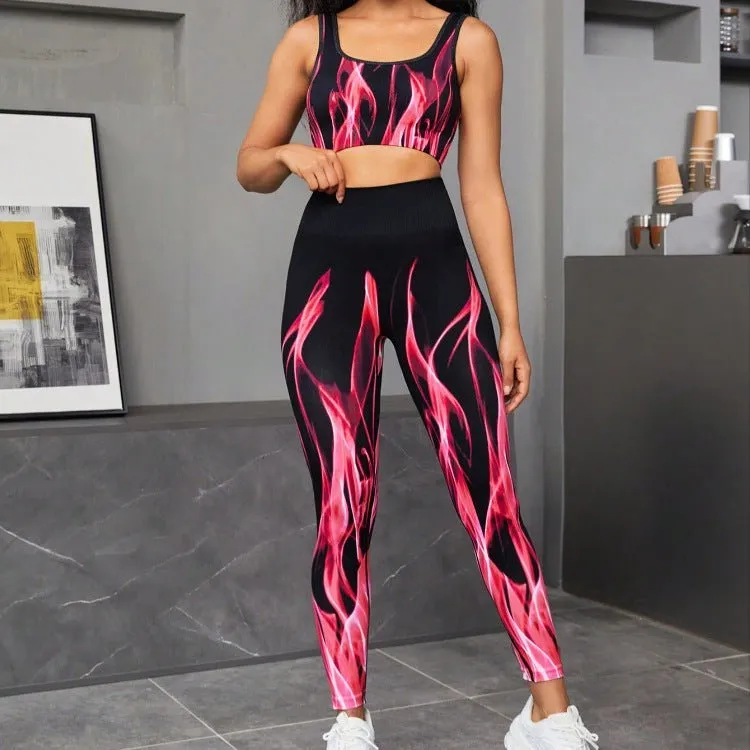 Women's Sports Leggings Set - Premium Nylon Spandex, Comfortable Fit for Workout & Athleisure